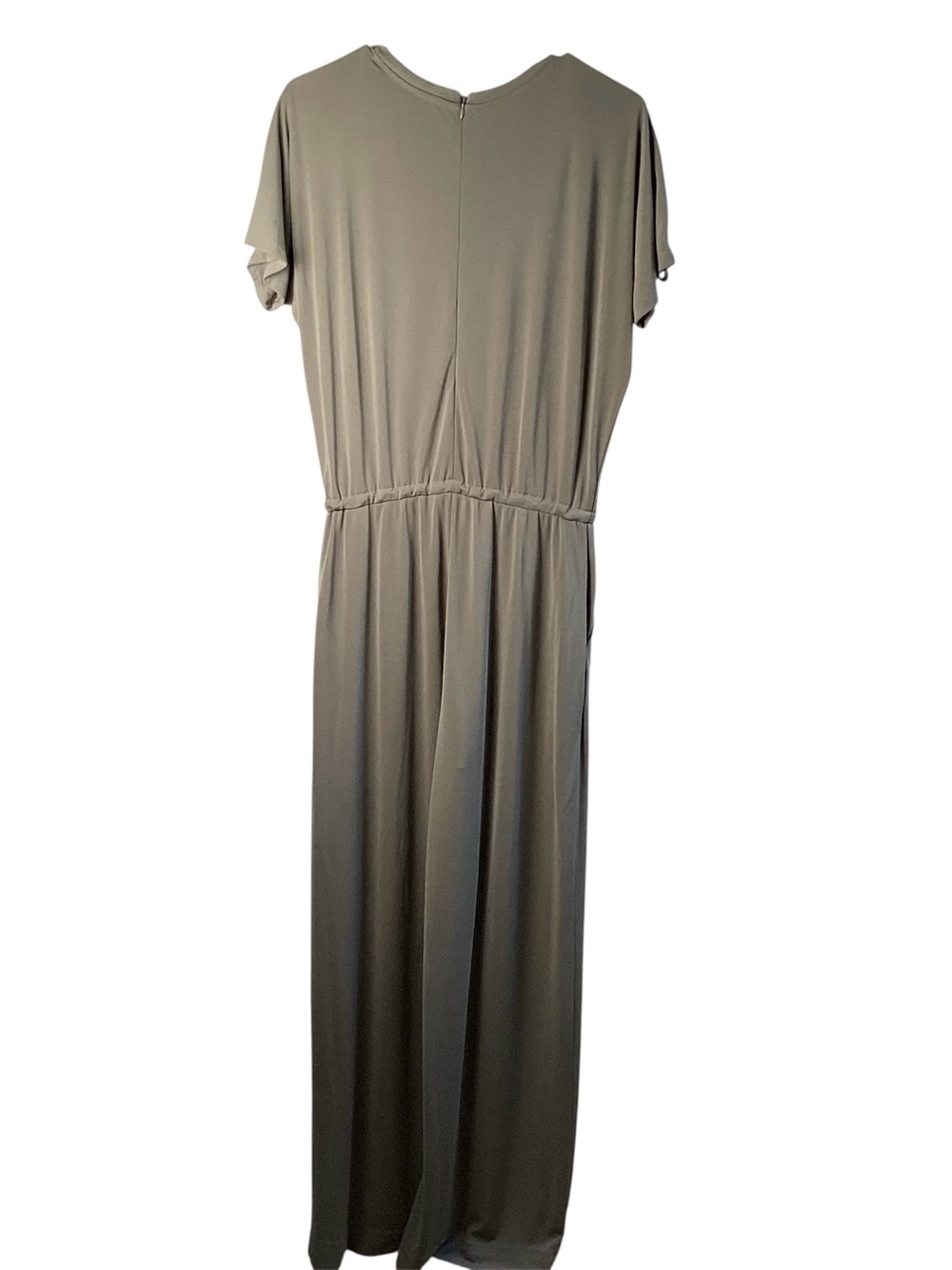 Lauren Ralph Lauren Olive Green Short-Sleeve Tie-Waist Maxi Jumpsuit - Picture 4 of 6